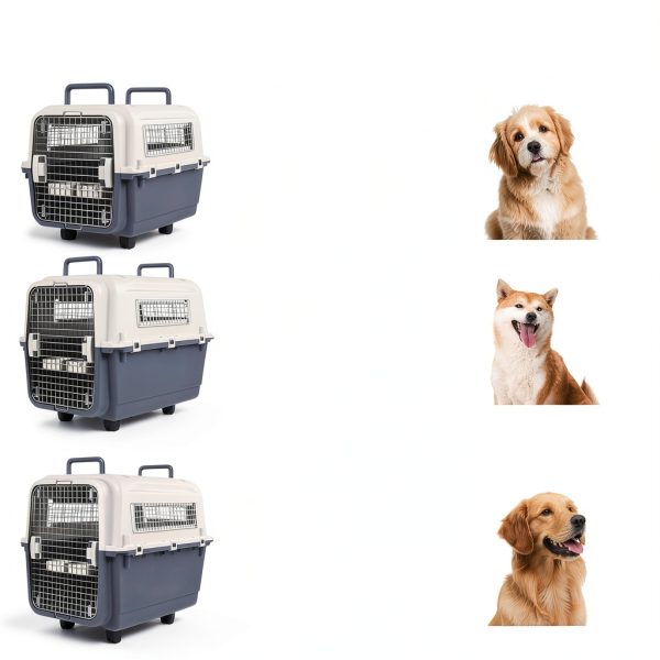 Elevon Sturdy Plastic Dog Crate Carrier-5