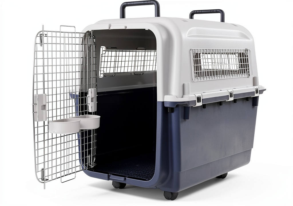 OLIXIS dog crate folded and ready for travel