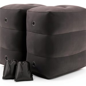 Rewondah Inflatable Foot Rest PVC Flocking Travel Pillow-0