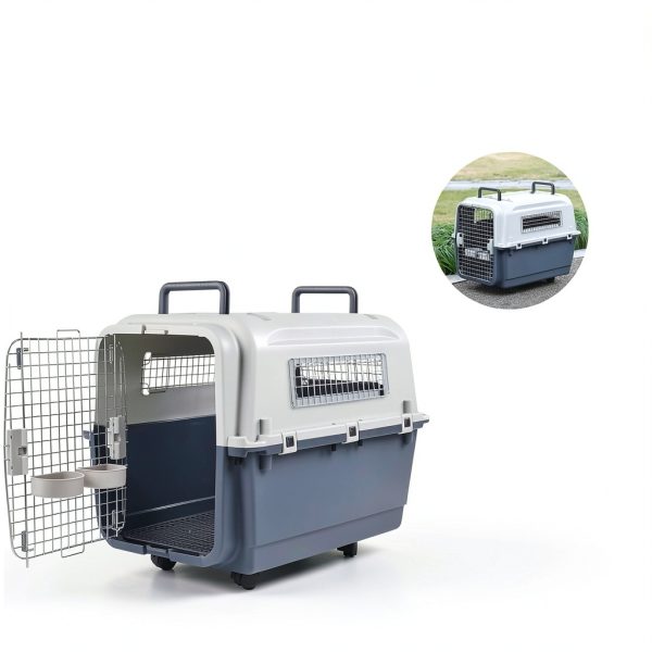 Elevon Sturdy Plastic Dog Crate Carrier-1