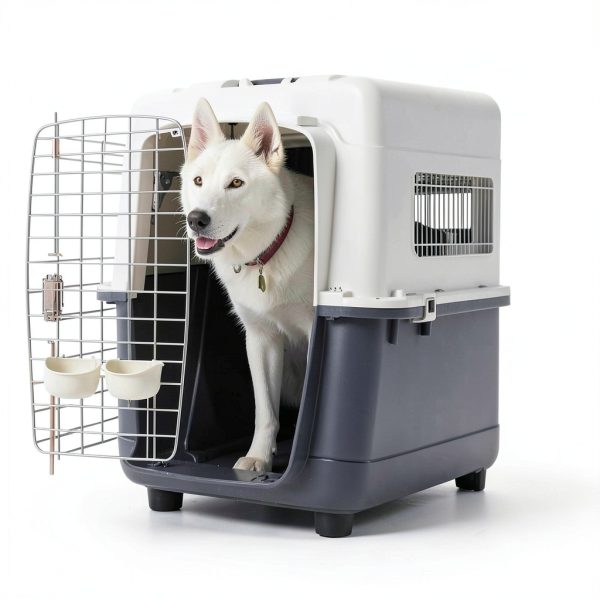 Elevon Sturdy Plastic Dog Crate Carrier-2