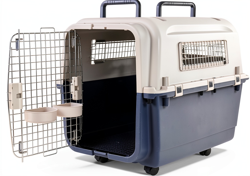 OLIXIS dog crate with pet inside