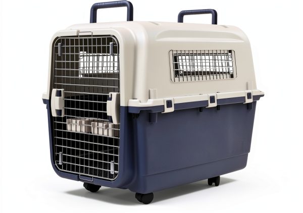 OLIXIS Sturdy Plastic Dog Crate Carrier - Airline Approved-1