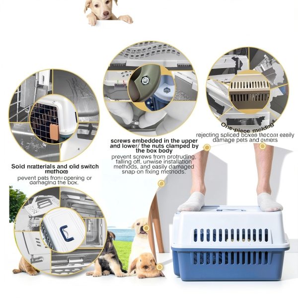 LLGJ Hard Edge Pet Cage for Small Dogs Cats-2