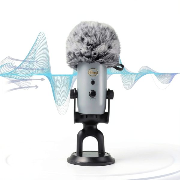 Fuzzy-BlackWhite Mic Windscreen by Pavo Fur-2
