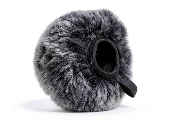 Fuzzy-BlackWhite Mic Windscreen by Pavo Fur-4