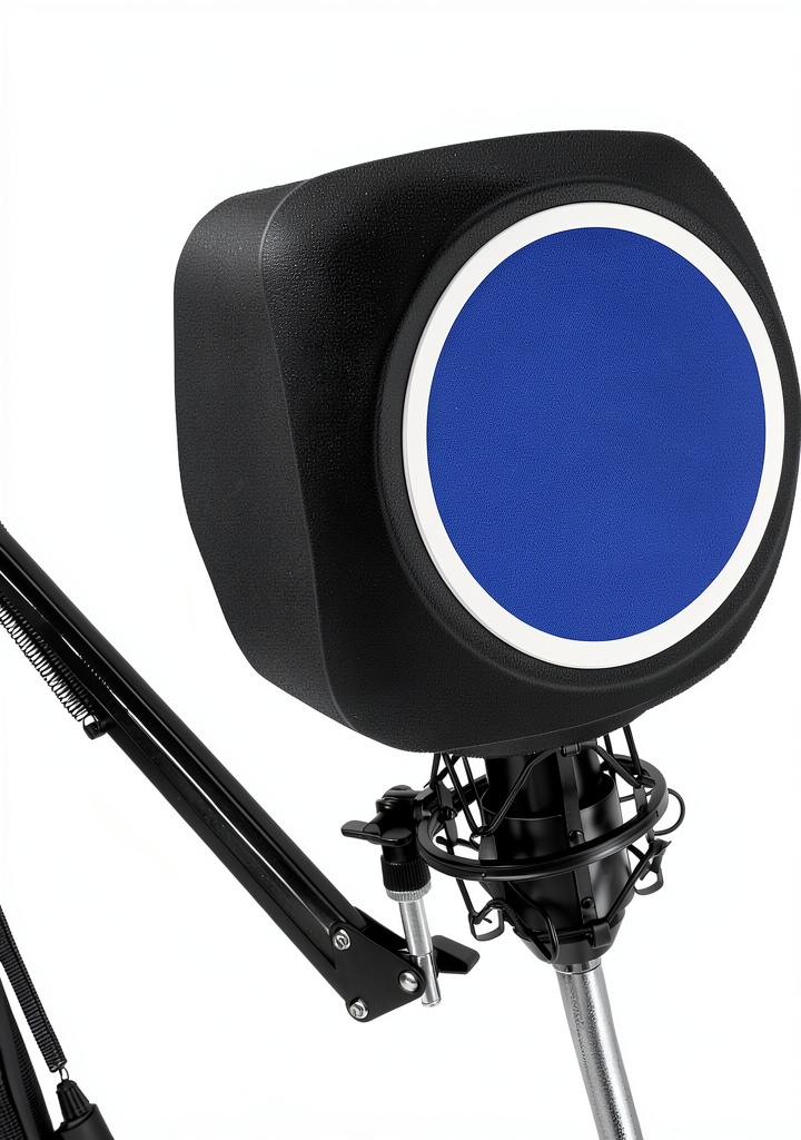 AudioGear Isolation Shield set up on a home studio desk