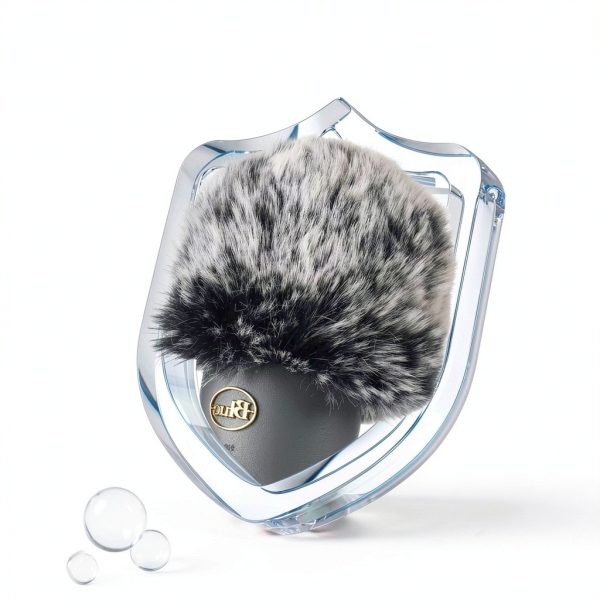 Fuzzy-BlackWhite Mic Windscreen by Pavo Fur-3
