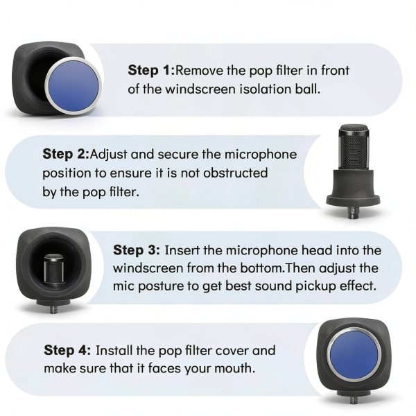 Microphone Isolation Shield AudioGear Foam Ball-6