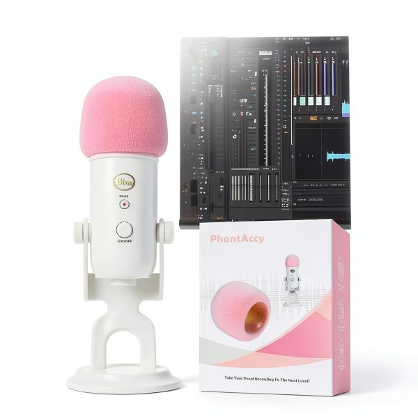 Blue Yeti Pop Filter Foam Pink by Pavo Memory Foam-5