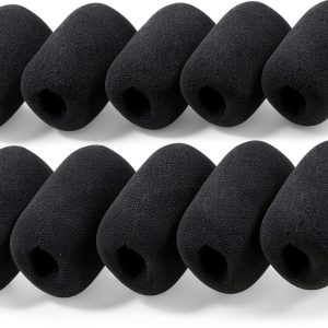 SUMAJU Mini Microphone Windscreen Foam Cover Black 30x22mm-0