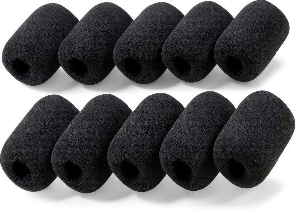 SUMAJU Mini Microphone Windscreen Foam Cover Black 30x22mm-0