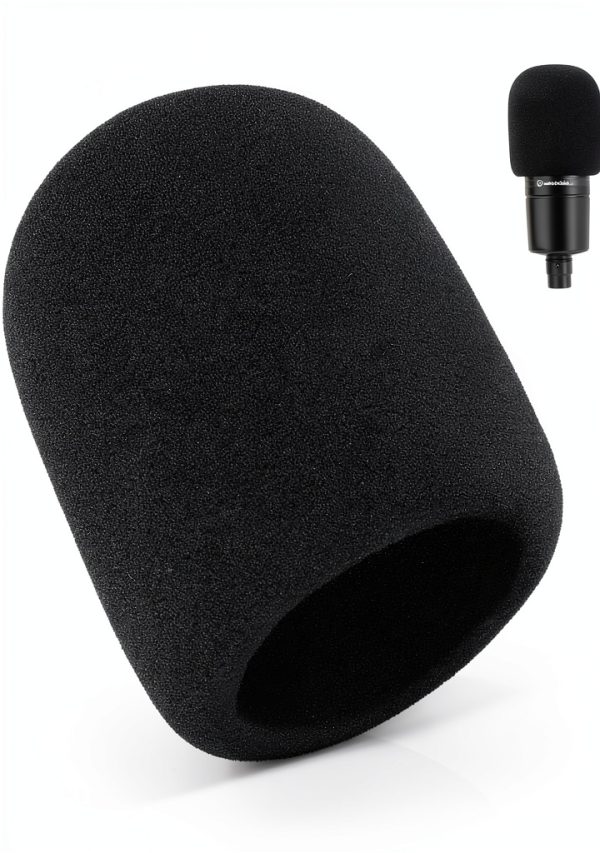 AudioTech Foam Pop Filter - Black Foam Mic Shield for AT Series-0