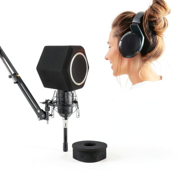 Microphone Isolation Ball ProAudio High-Density Foam Medium Black-4