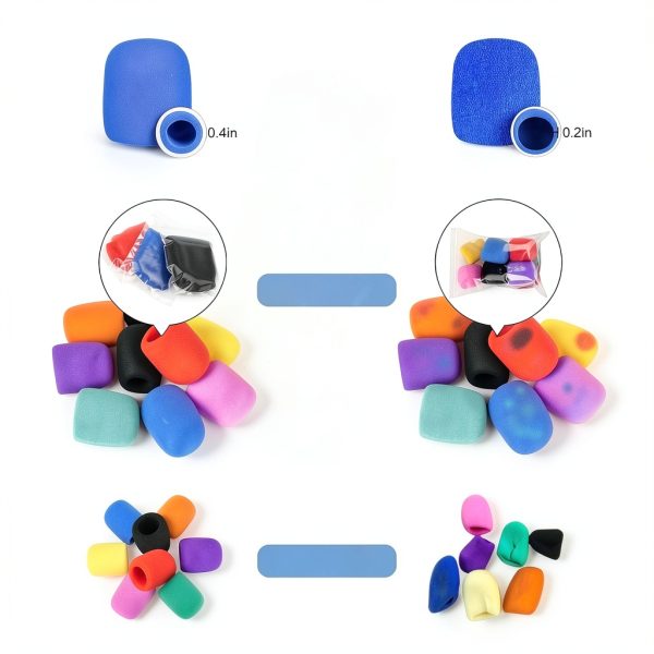Microphone Windscreen Foam Cover 8 Pack Multi-Color by ChromLives-5