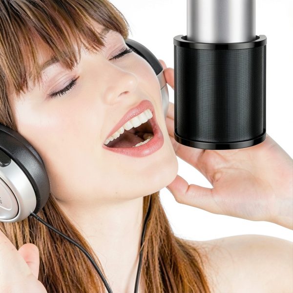 Pop Filter PEMO Microphone Three Layer Design 45 mm to 61 mm-4