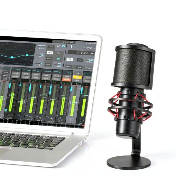 Microphone Pop Filter Aokeo B7 Metal Mesh Triple Layer Design-1