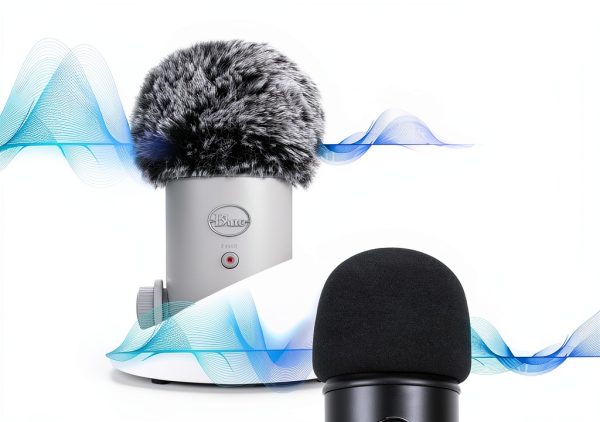 Blue Yeti Foam & Furry Windscreen - Sponge Pop Filter & Dead Cat-3