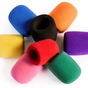 Microphone Windscreen Foam Cover 8 Pack Multi-Color by ChromLives-0