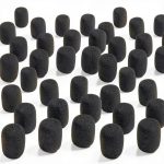 Weewooday Black Foam Mic Windscreen for Headset 30x22x8mm-0