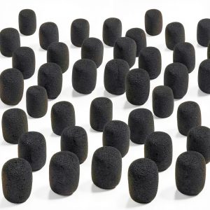 Weewooday Black Foam Mic Windscreen for Headset 30x22x8mm-0