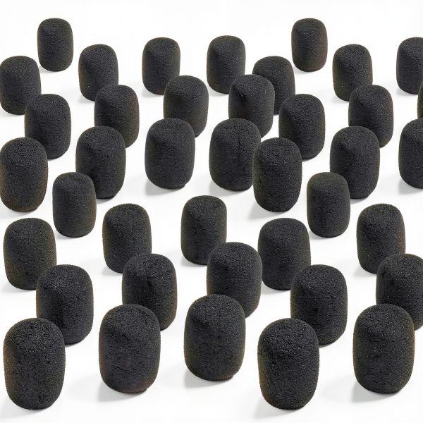 Weewooday Black Foam Mic Windscreen for Headset 30x22x8mm-0