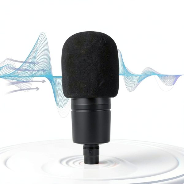 AudioTech Foam Pop Filter - Black Foam Mic Shield for AT Series-2