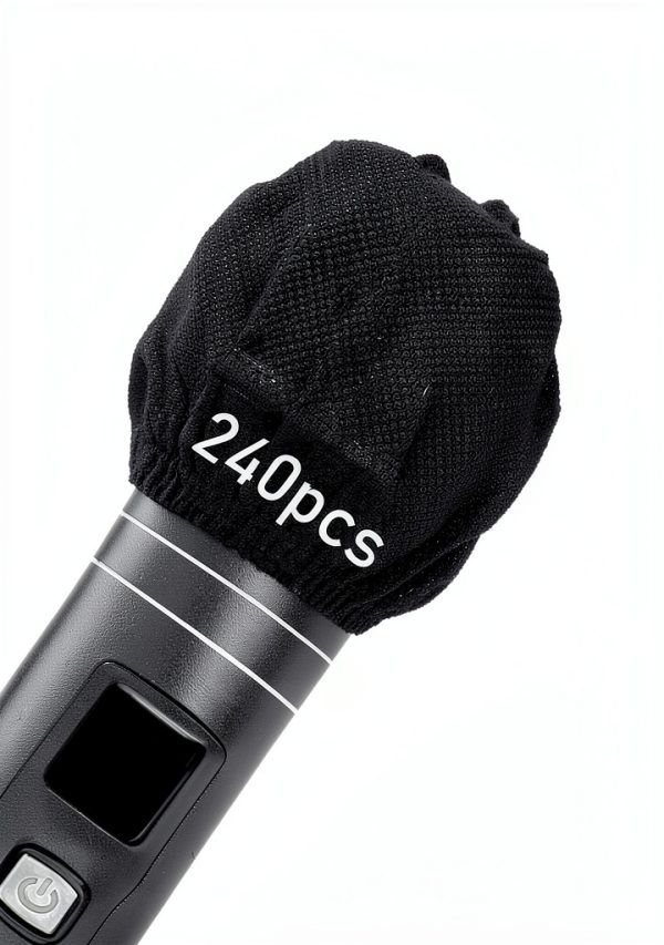 MicCover Disposable Black Mic Windscreen by ProSound 240 Pack-0