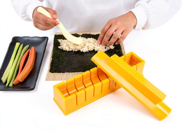 Sushi Maker Bestbuy Sushi Mold Set Round 8.3 inch Chopsticks Rest-5