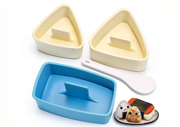 Onigiri Mold 3 Pack TAORISH Rice Ball Press – Non‑Stick Plastic-0