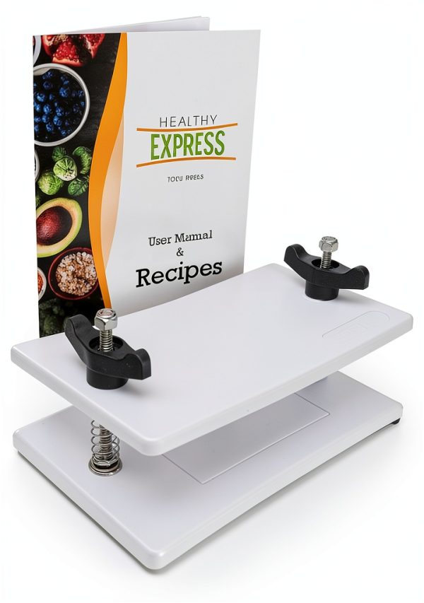 Extra Firm Tofu Press by Healthy Express Curved Plate 2-Post 2-Spring-0