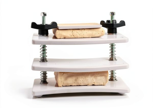 Extra Firm Tofu Press by Healthy Express Curved Plate 2-Post 2-Spring-3