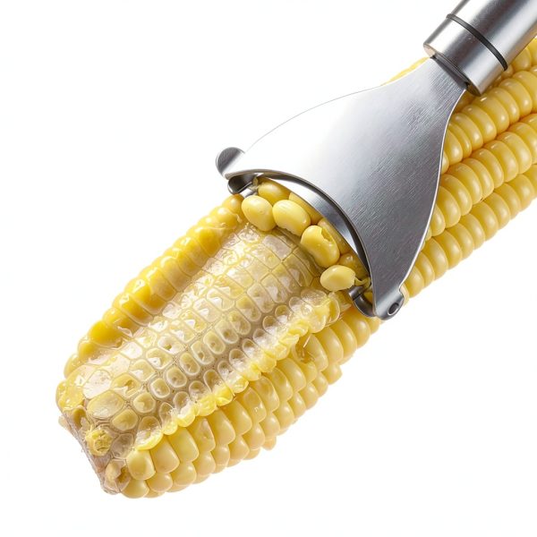 Stainless Steel Corn Kernel Remover by ChefMate - Quick Stripper Tool-1