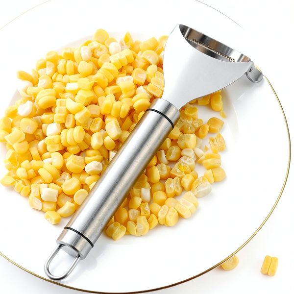 Stainless Steel Corn Kernel Remover by ChefMate - Quick Stripper Tool-2