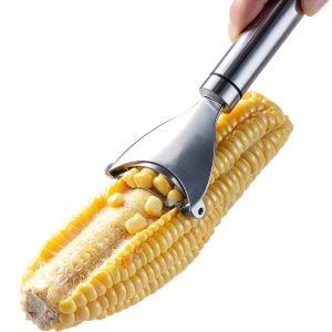 Stainless Steel Corn Kernel Remover by ChefMate - Quick Stripper Tool-0
