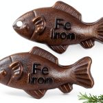 Iron Fish by GUCHO Natural Iron Cooking Tool – 2 Pack Snapper Design-0