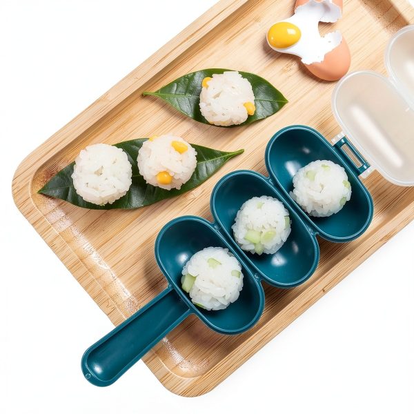 Blue Rice Ball Maker Junfamilee Shake Mold Sushi Compact DIY Kit-7
