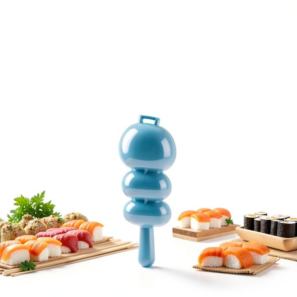 Blue Rice Ball Maker Junfamilee Shake Mold Sushi Compact DIY Kit-3
