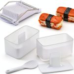 Musubi Press Molds, Musubi Mold Kit with Luncheon Meat Slicer and Rice Paddle, Sturdy and Easy to Make Musubi at Home for Bento, Snacks, Party and Picnic-0