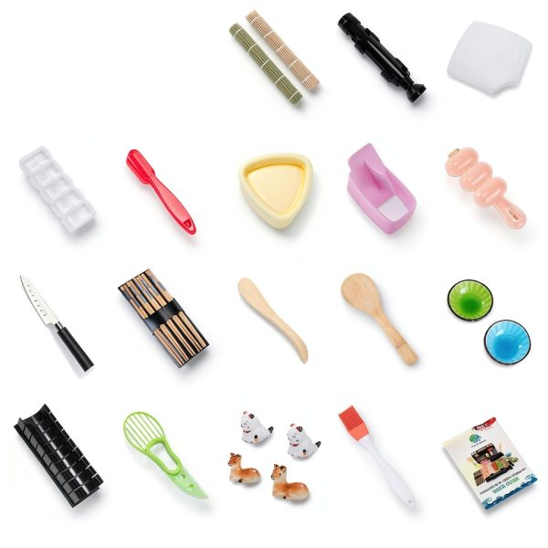 FUNGYAND Sushi Making Kit, 27-in-1 Professional Maker Set with Bazooka Roller, Nigiri & Musubi Presses, Bamboo Mats, Knife, Chopsticks, Ceramic Dishes - Ideal for Beginners-1