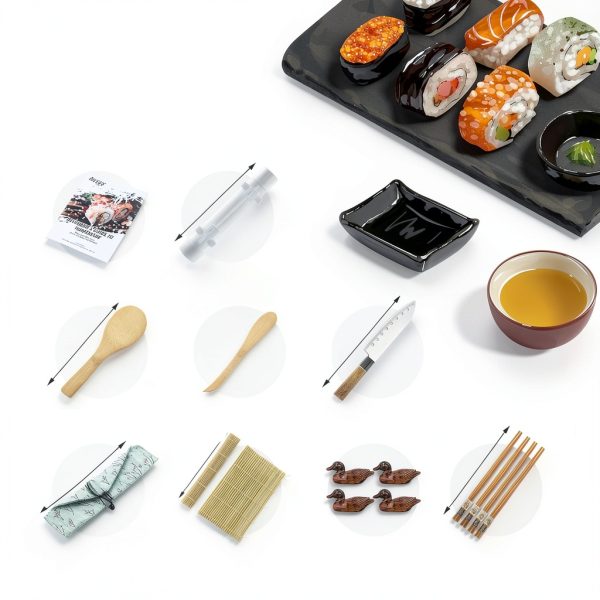 ISSEVE Sushi Bazooka Maker with Bamboo Mats and Chopsticks, DIY Sushi-1