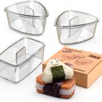 3PCS Clear Onigiri Rice Ball Mold Maker Kit, Musubi Press, Triangle Sushi Press for Kid Lunch Bento, Non-stick, BPA-Free-0