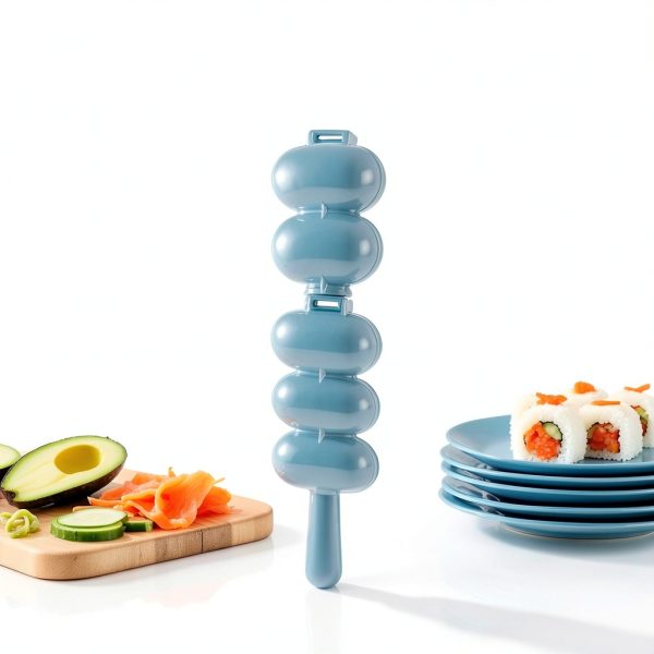 Blue Rice Ball Maker Junfamilee Shake Mold Sushi Compact DIY Kit-1
